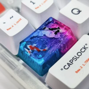 Artisan Keycaps - Custom 1.5u Size Koi Pond Keycaps for Mechanical Keyboard 1