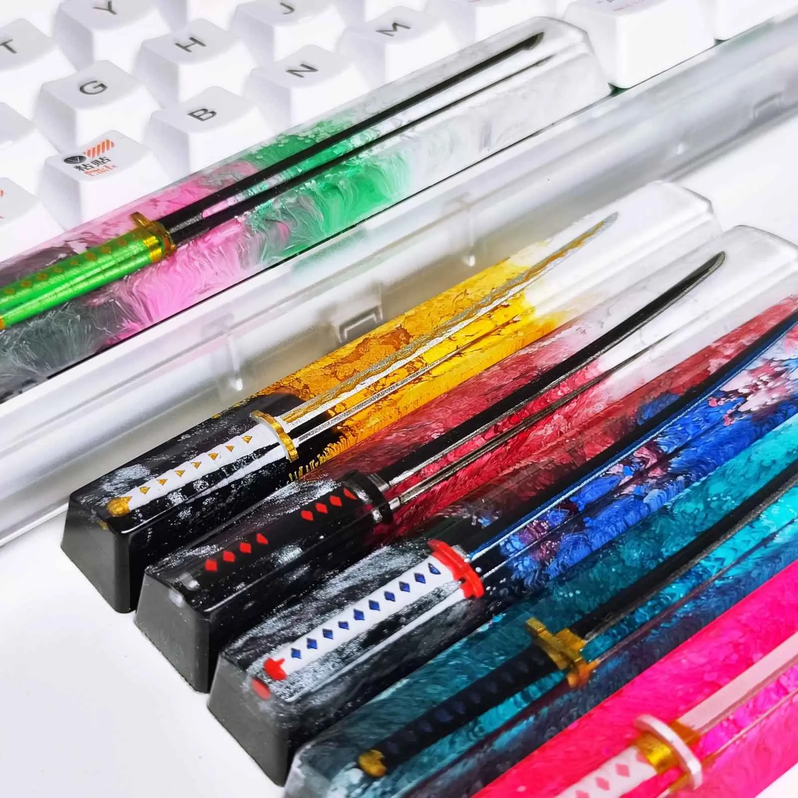 Artisan Keycaps - Custom Demon Slayer: Nichirin Swords Keycaps for Mechanical Keyboard 1