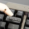 ZOMOPLUS Artisan Keycaps - Custom YOU DIED Keycap for Mechanical Keyboard 2