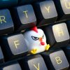 yellow-white-unhappy-bird-keycaps-white