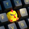 yellow-white-unhappy-bird-keycaps-yellow