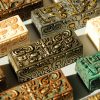 taotie-pattern-keycaps-details-gold