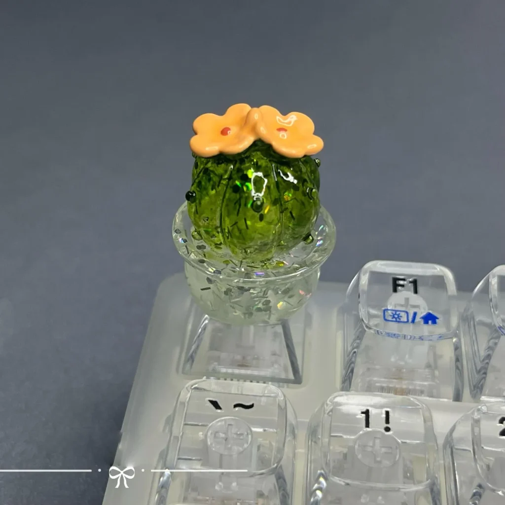 artificial-cactus-keycaps-yellowflower