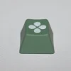 four-leaf-clover-metallic-keycap-front