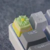 green-flower-series-keycap-side