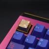 hive-pattern-keycaps-gold