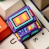 pixel-version-game-robot-keycaps-on-keyboard