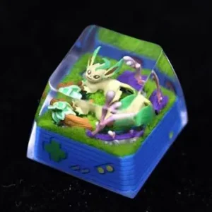 pokemon-leafeon-transparent-keycap-cover