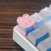stylish-pink-rabbit-keycap-side