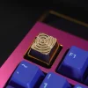 water-drop-pattern-keycaps-gold