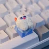 white-little-monster-keycap-side