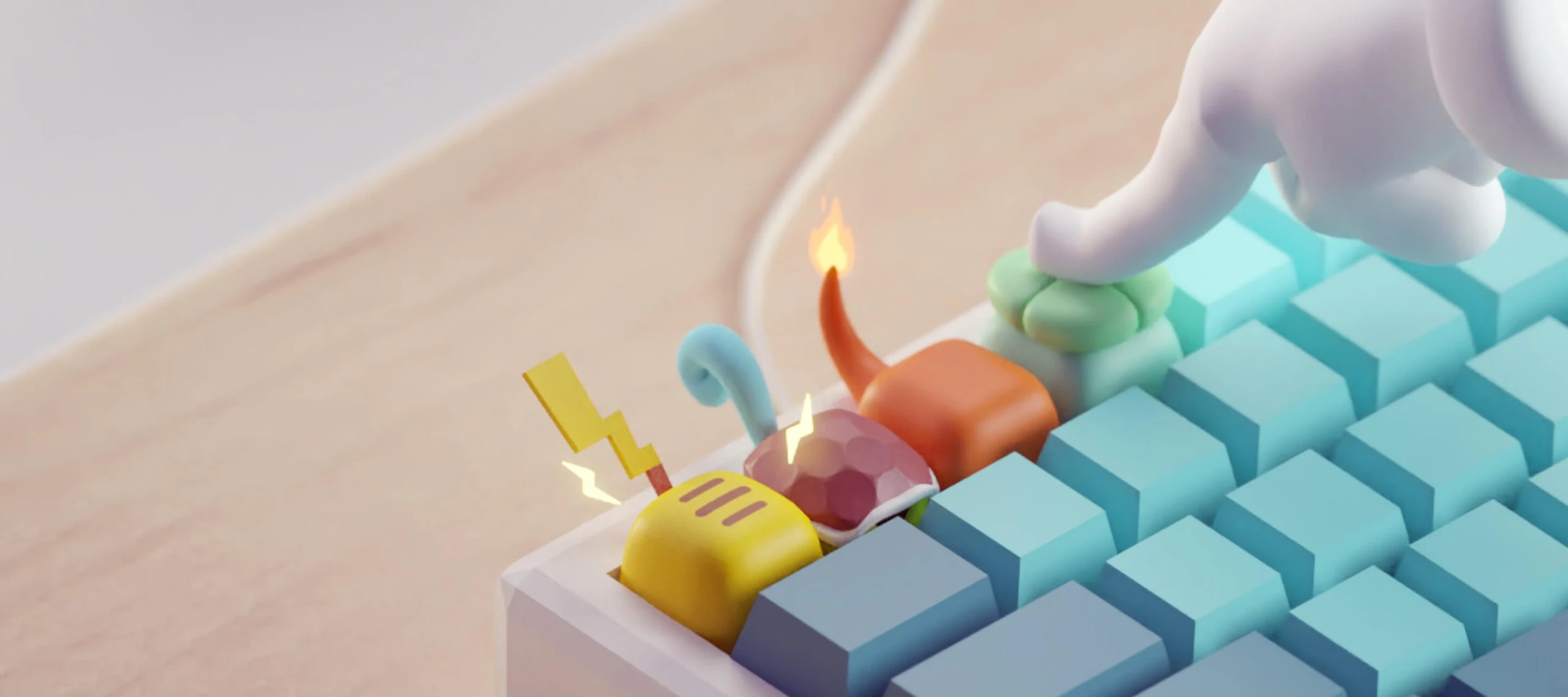 Featured novelty keycaps promotional banner