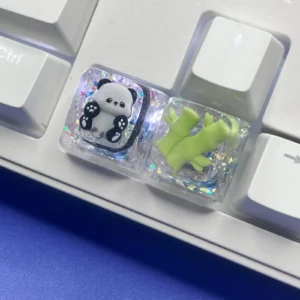 adorable-translucent-panda-bamboo-keycaps-cover