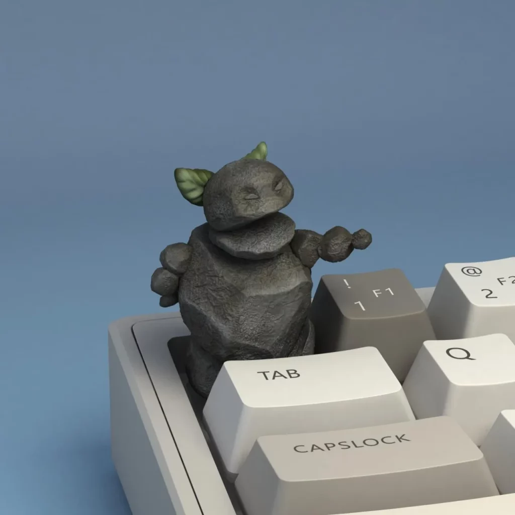 ne-zha-lady-rocky-keycap-side