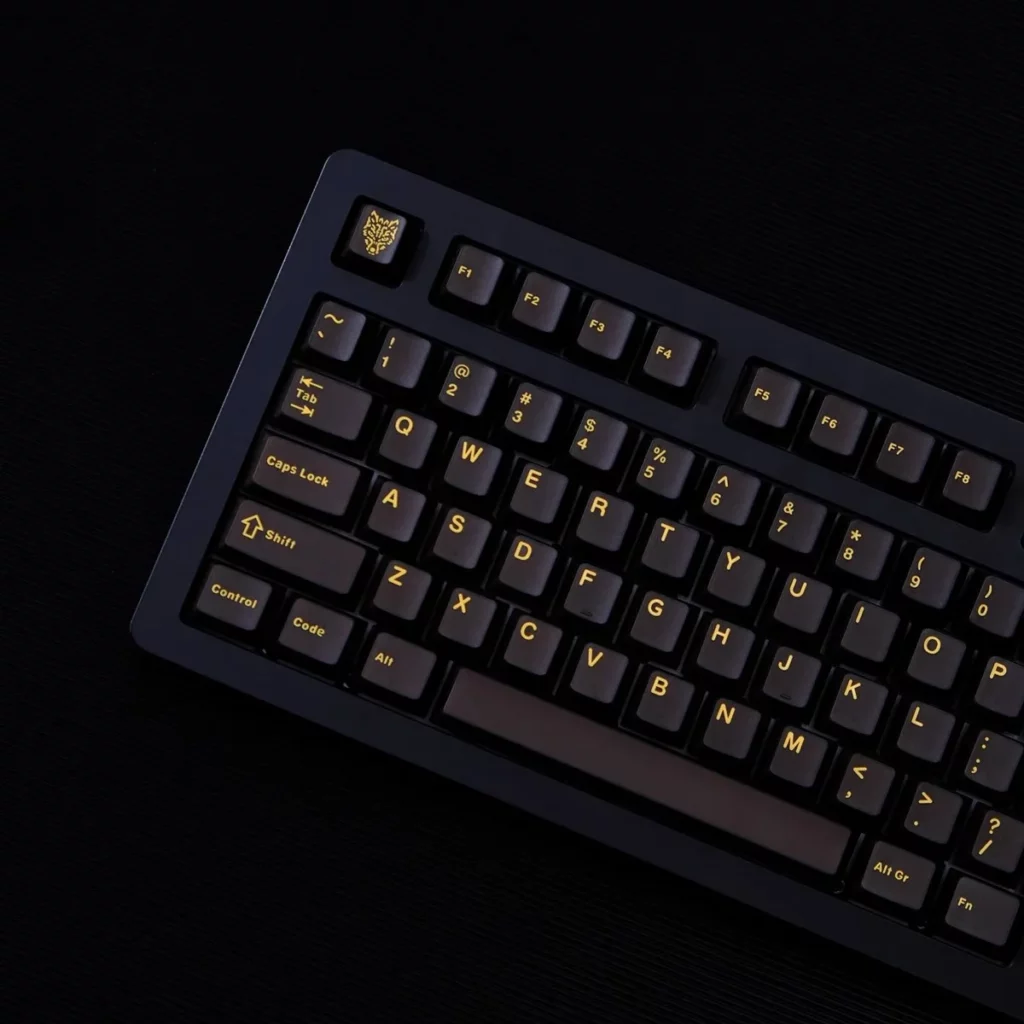 black-gold-translucent-oem-keycap-set-side