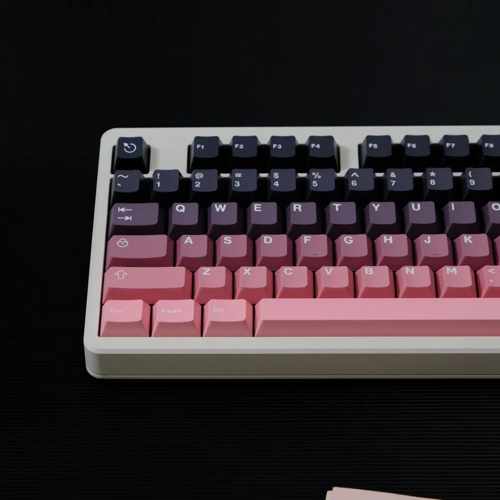 black-pink-gradient-series-oem-keycapset-front2