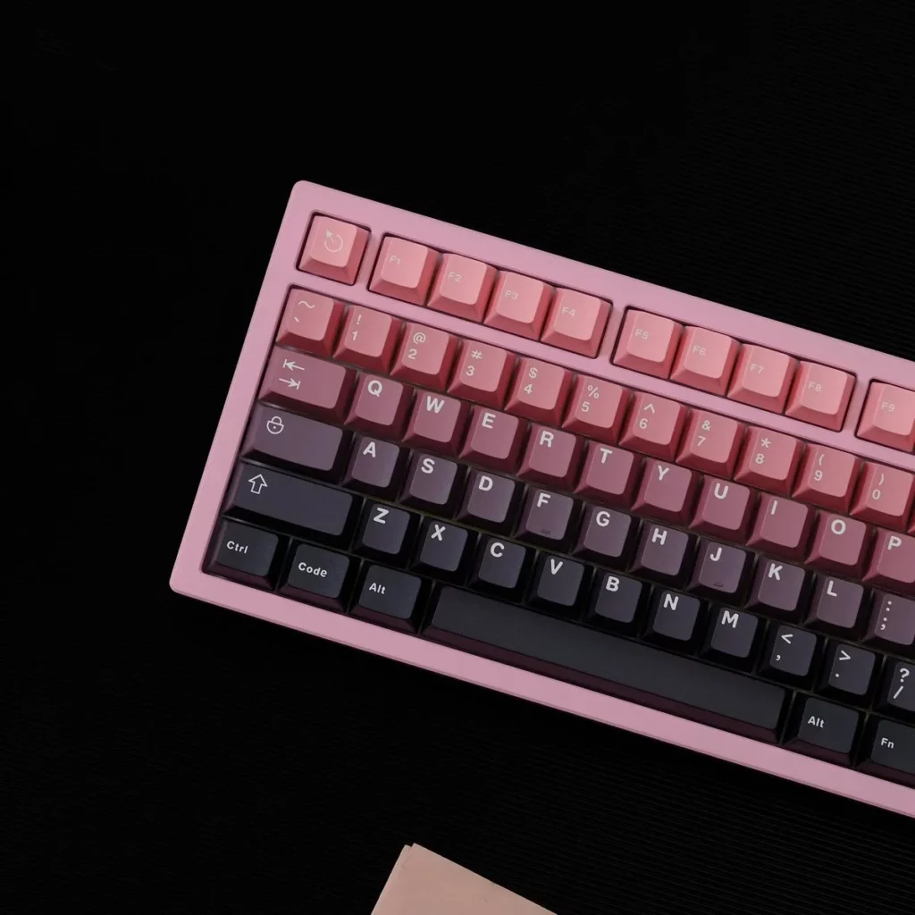 black-pink-gradient-series-oem-keycapset-side