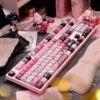black-pink-yabi-style-keycapset-tk108