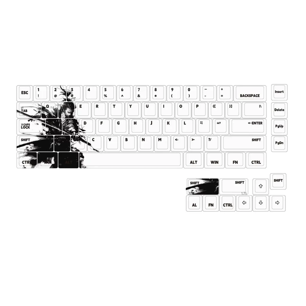 black-white-samurai-oem-keycap-set-samurai