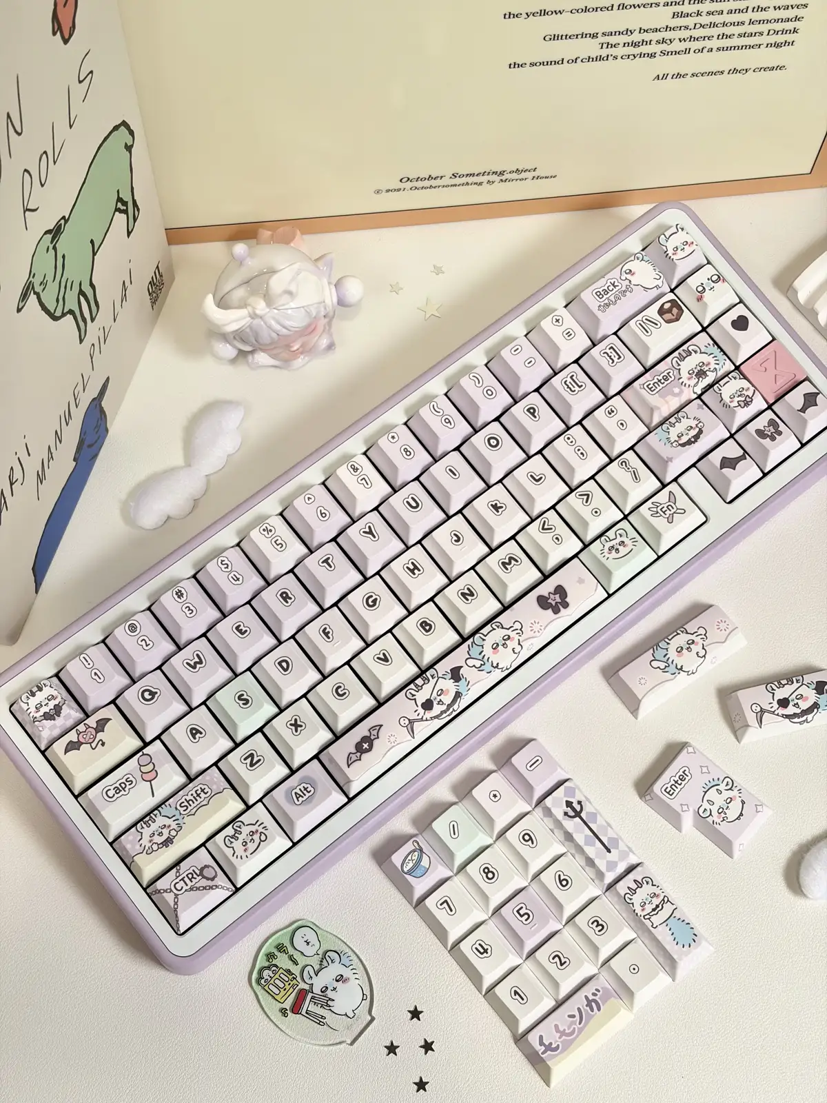 chiikawa-devil-momonga-keycap-set-oem
