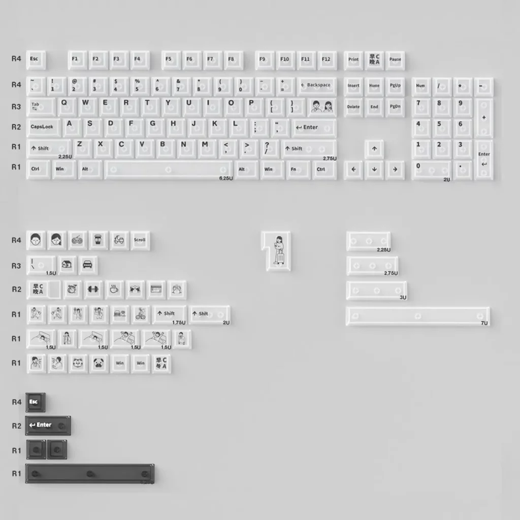 earlysc-latesa-oem-keycap-set-white
