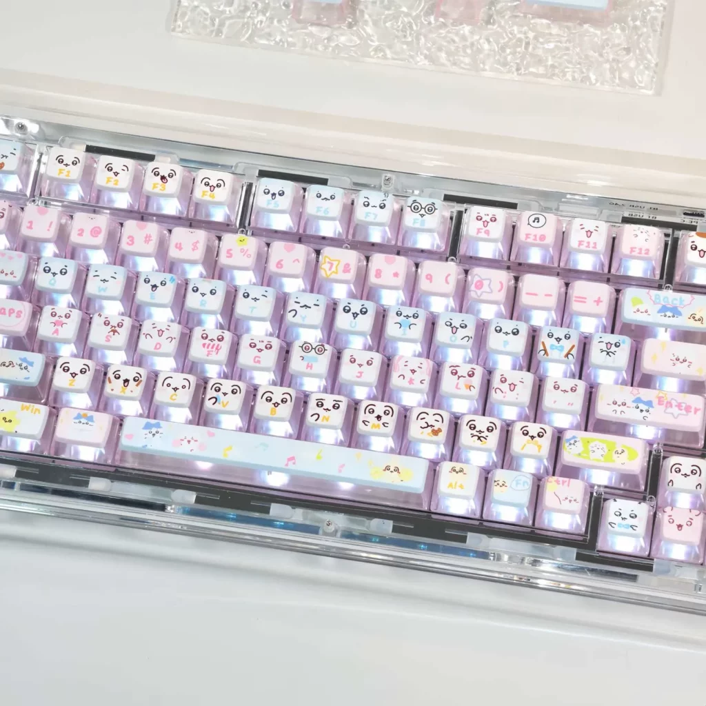 four-sided-transparent-oem-keycap-set-front