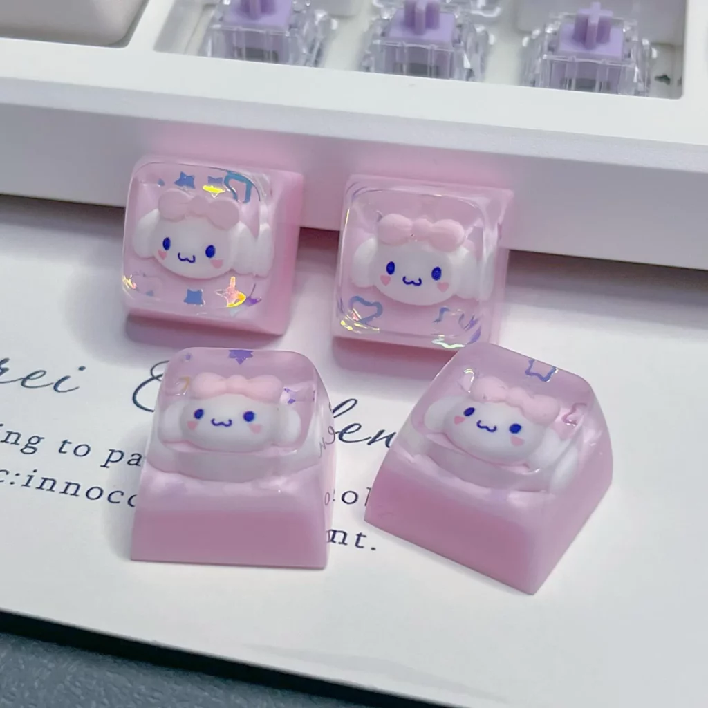 hello-kitty-cinnamoroll-3-transparent-keycaps-4pcs