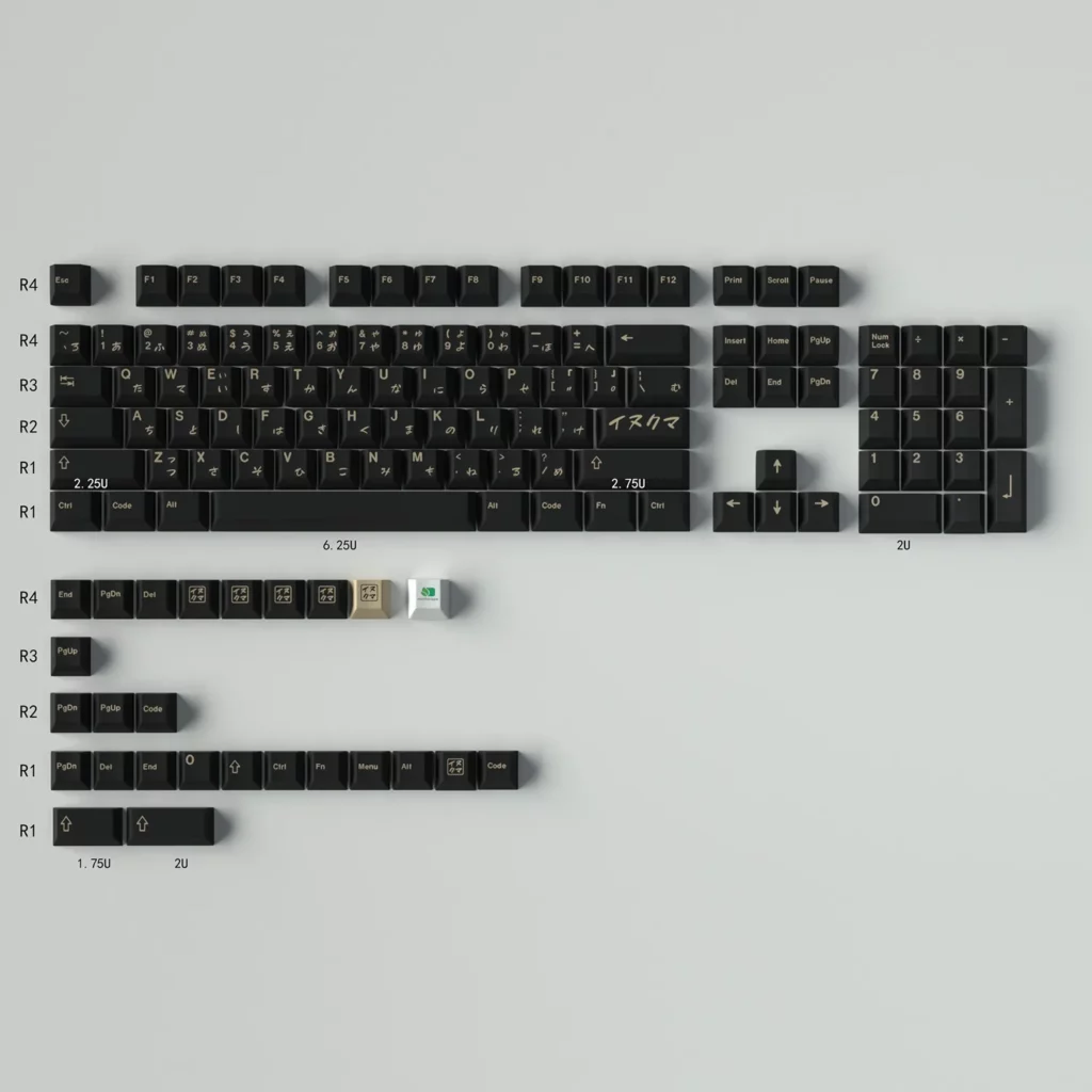 inukuma-nubatobear-oem-keycap-set-black