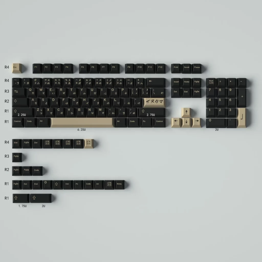 inukuma-nubatobear-oem-keycap-set-yellow