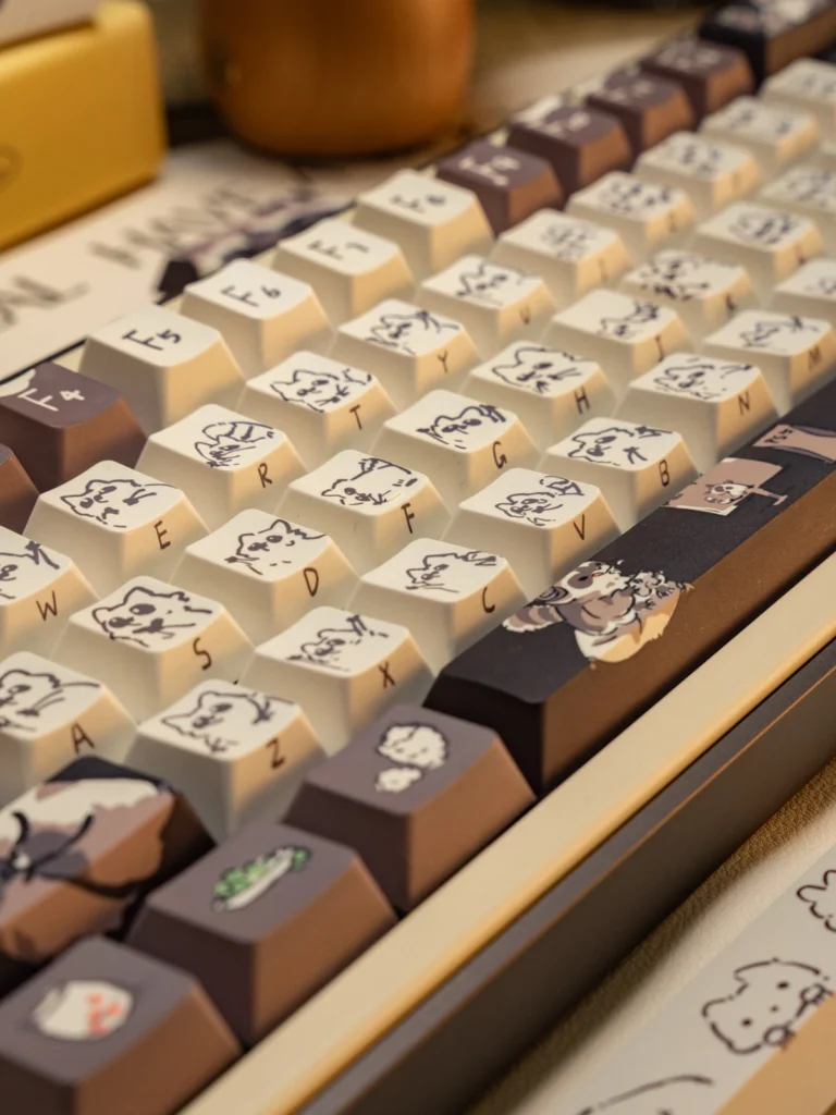Little Raccoon Themed Keycap Set
