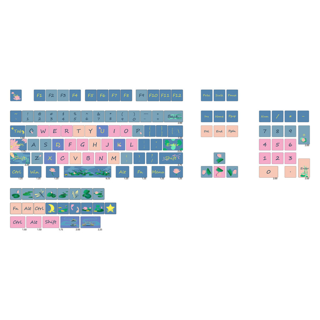 moonlit-lotus-pond-xda-keycap-set-upfront
