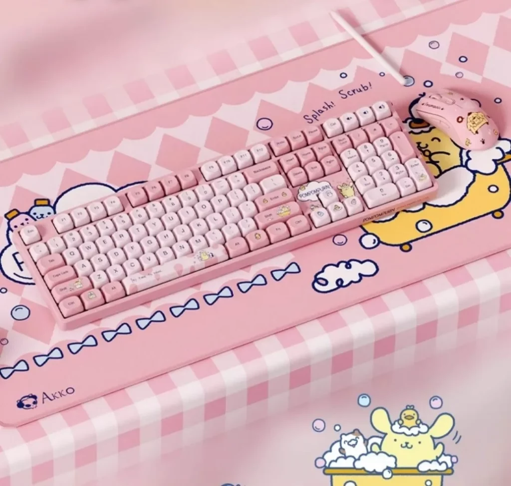pinkpompompurin-5108bplus-moa-trimode-mechanical-keyboard-cover