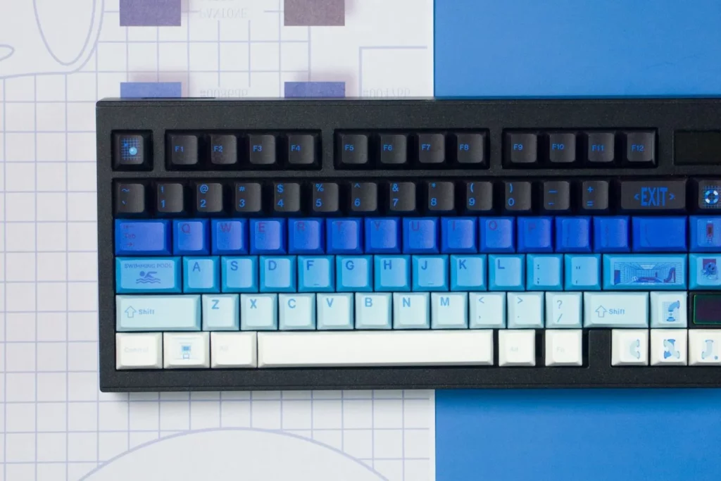 poolcore-gradient-blue-oem-keycap-set-front