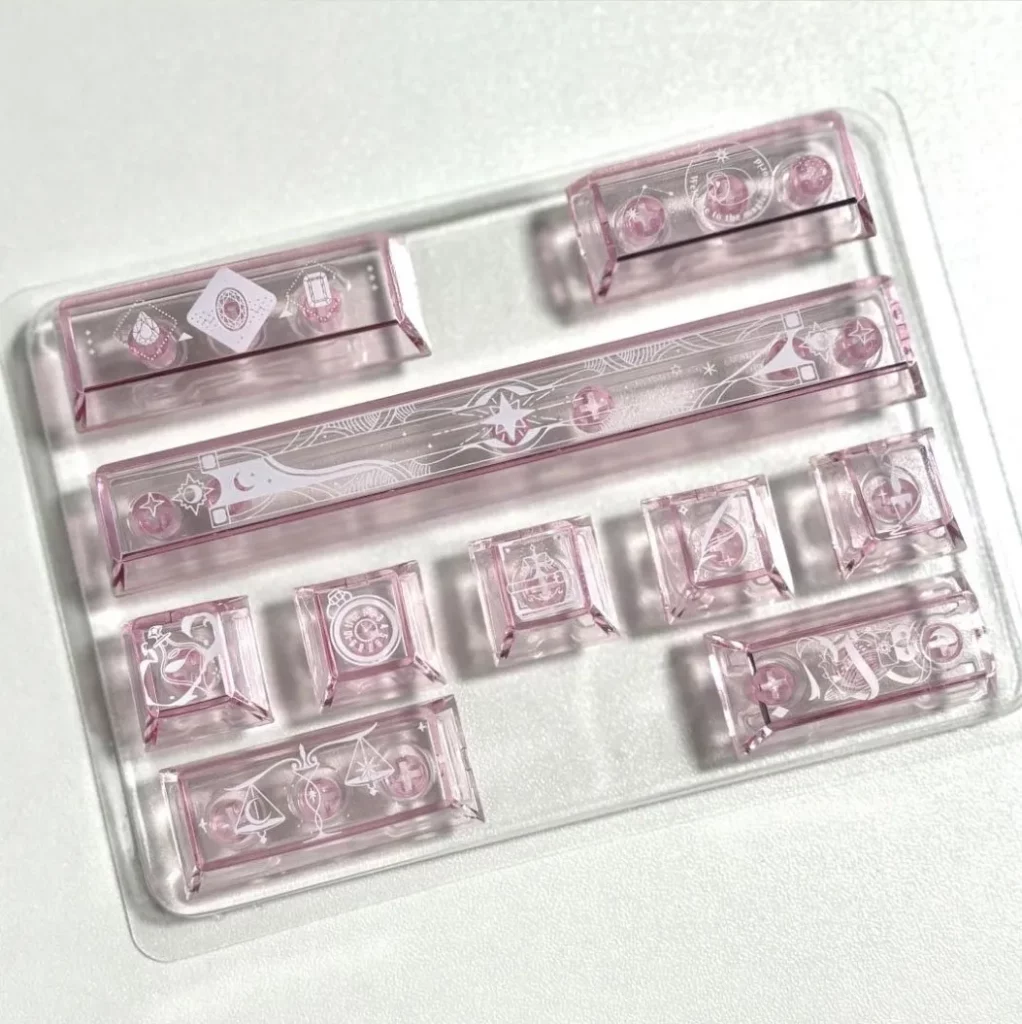 transparent-daily-magic-supplement-keycap-set-pink