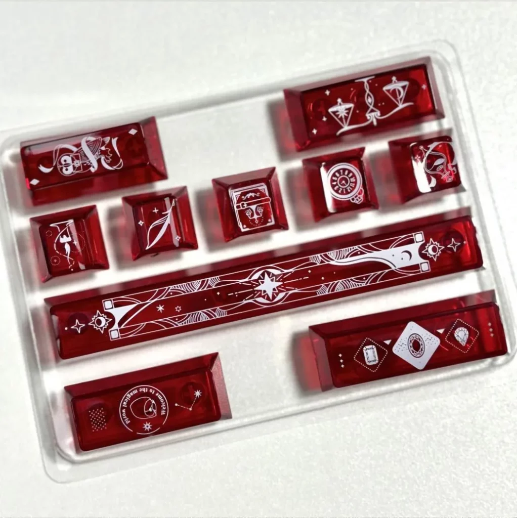 transparent-daily-magic-supplement-keycap-set-red
