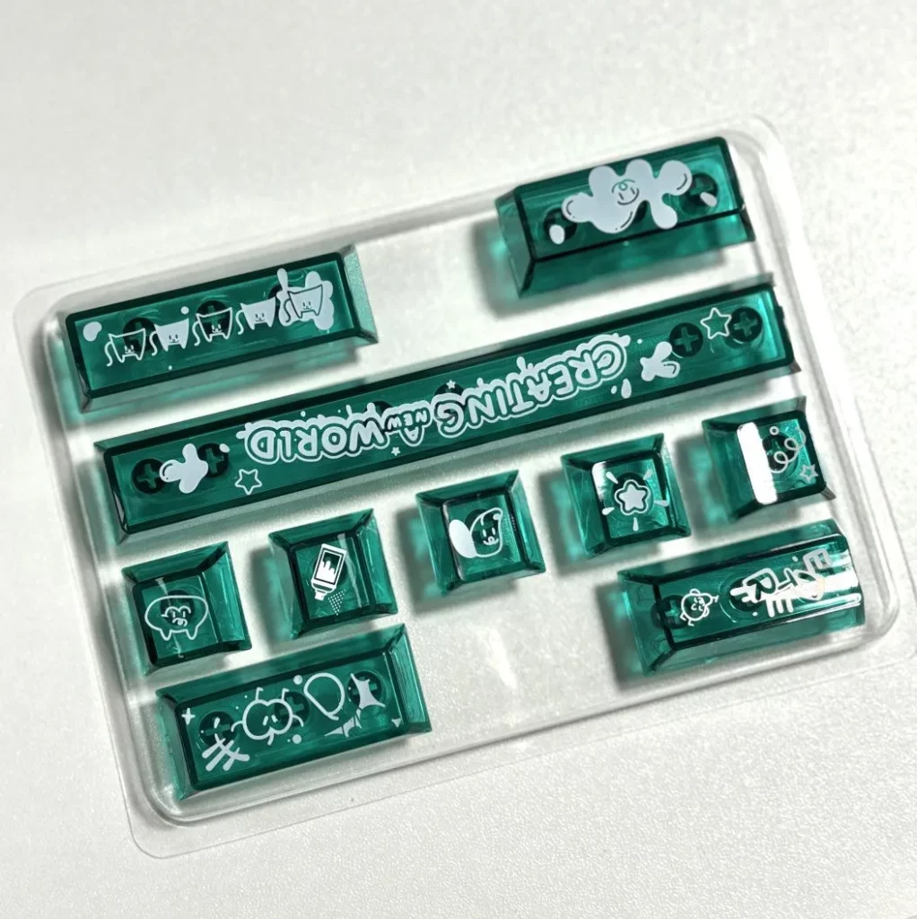transparent-doodle-style-supplement-keycap-set-green