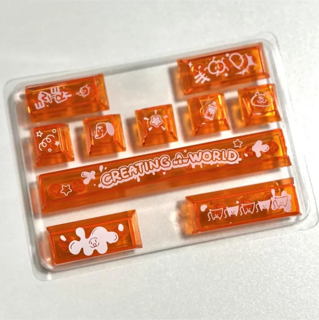 transparent-doodle-style-supplement-keycap-set-orange