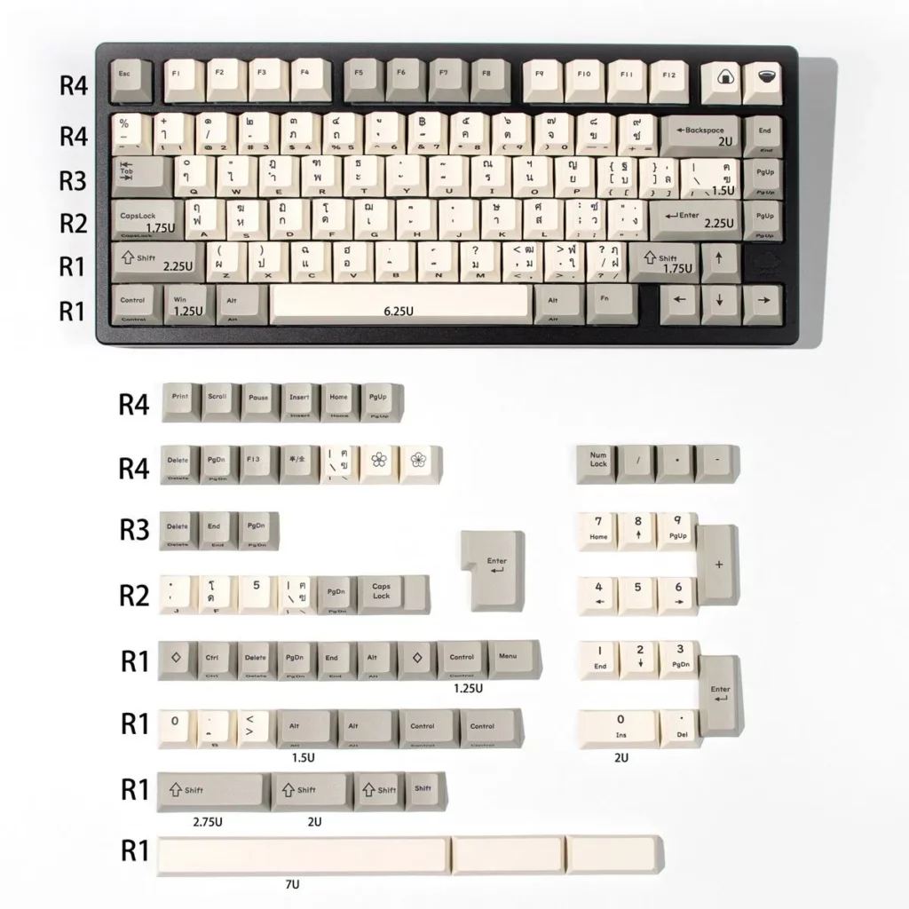 vintage-multilanguage-oem-minimal-keycap-set-thai