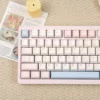 white-peach-oolong-oem-keycap-set-side