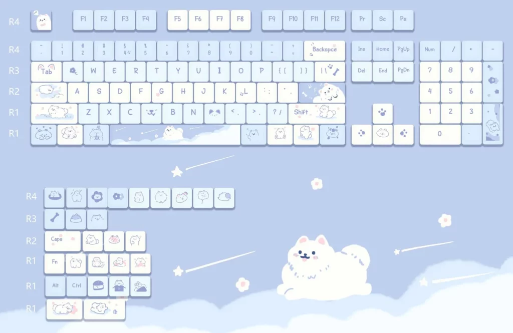 white-samoyed-moa-keycap-set-upfront