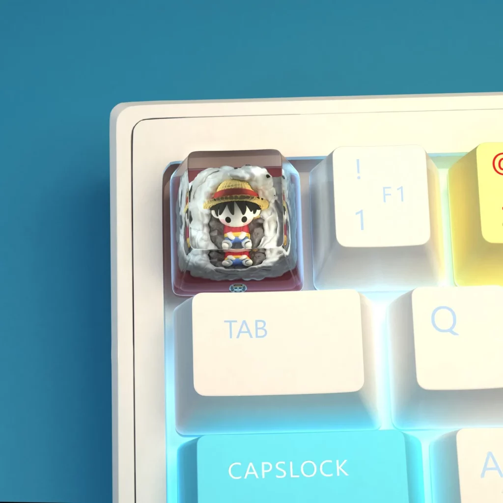 one-piece-monkey-dluffy-transparent-keycap-front