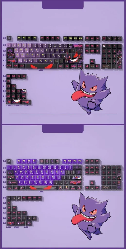 black-purple-gengar-oem-keycap-set-bundle
