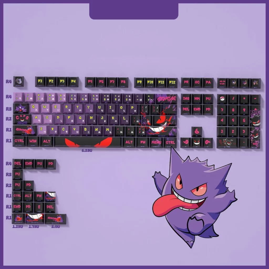 black-purple-gengar-oem-keycap-set-sidelettering