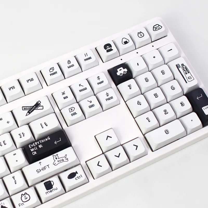 black-white-cartoon-xda-keycap-set-side3
