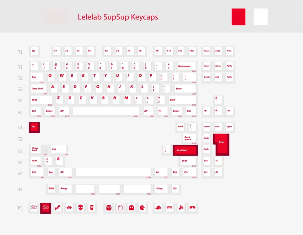 lelelab-supsup-white-transparent-keycap-set-details