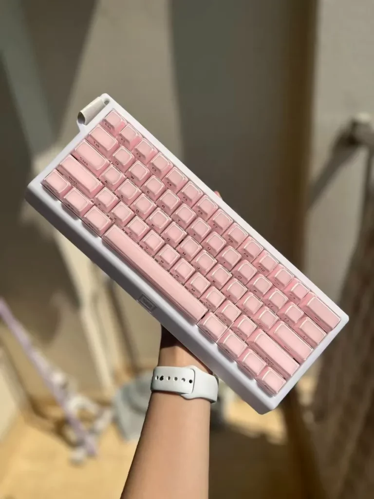 pink-crystal-jelly-oem-minimal-keycapset-front