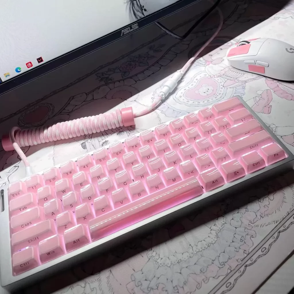 pink-crystal-jelly-oem-minimal-keycapset-side2