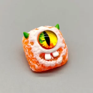 big-eyed-monster-low-shaft-keycaps-orangewhiteteeth