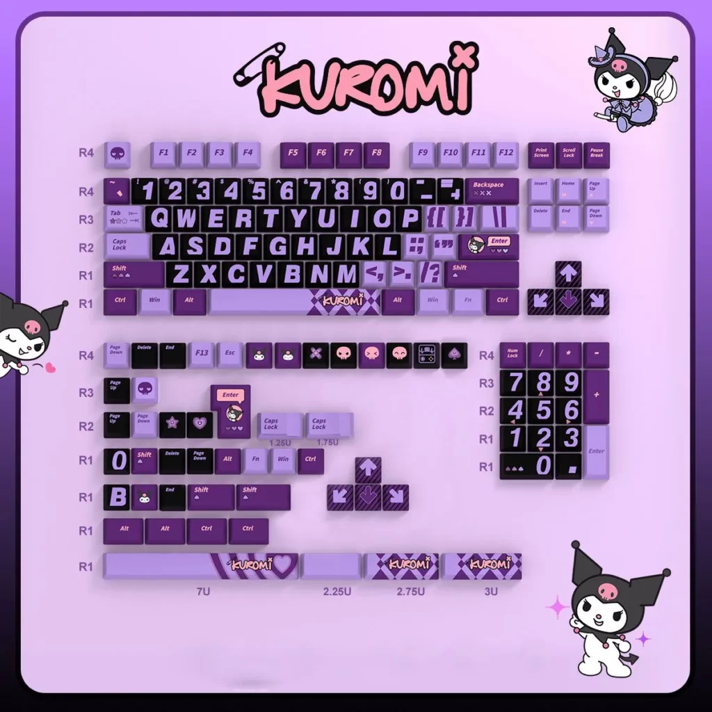 hello-kitty-kuromi2-oem-keycap-set-kuromi