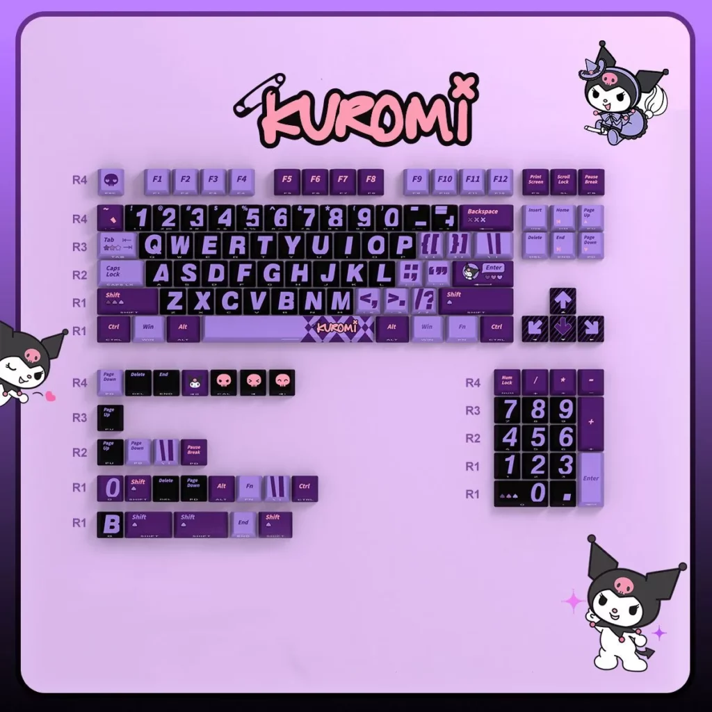 hello-kitty-kuromi2-oem-keycap-set-sidelettering
